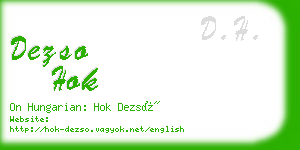 dezso hok business card